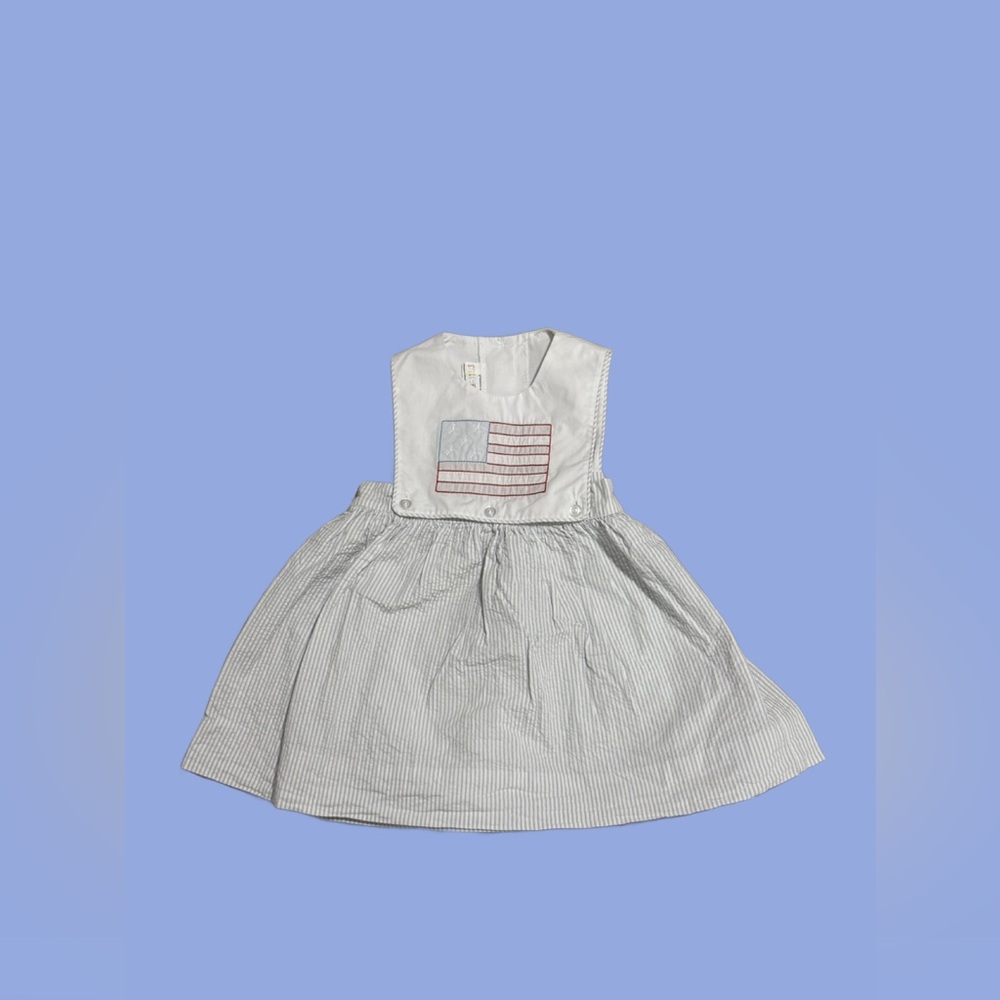 Kids Casual Dress with Flag Design